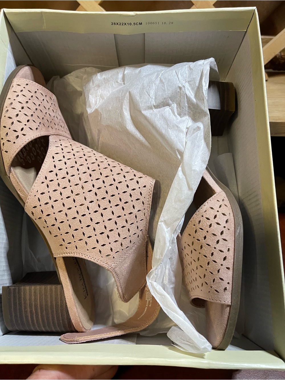 Kim Rogers Vyna’ Sz 9M Dusty Pink / Nude Tone Laser - Cut Slingback Sandal